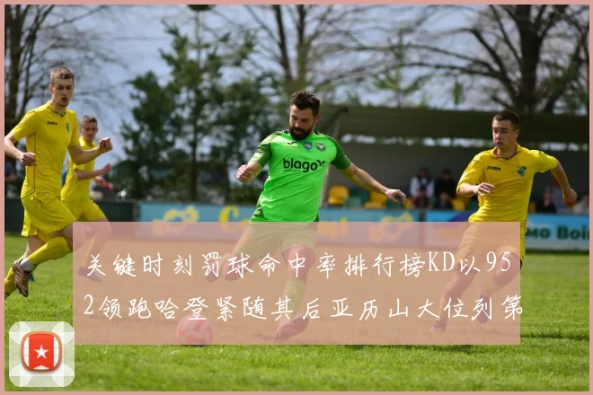 关键时刻罚球命中率排行榜KD以952领跑哈登紧随其后亚历山大位列第六